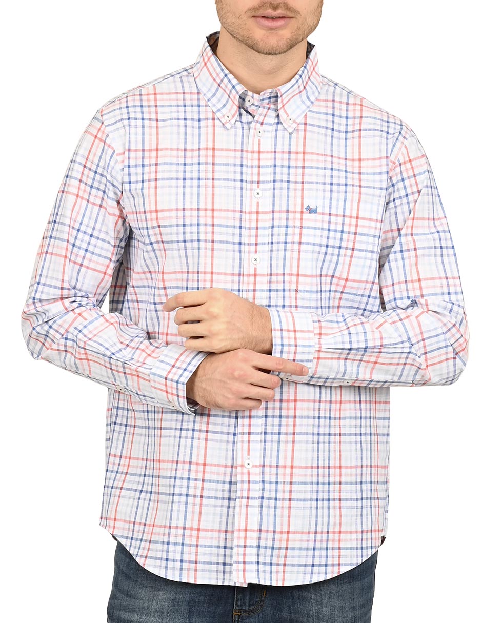 Camisa casual de algodón manga larga para hombre 4