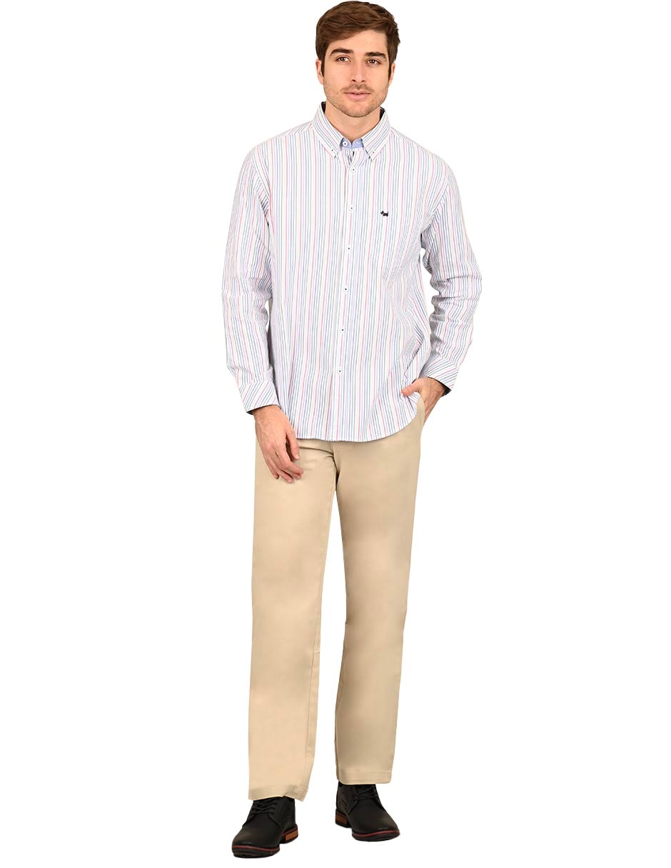 Camisa casual de algodón manga larga para hombre 2