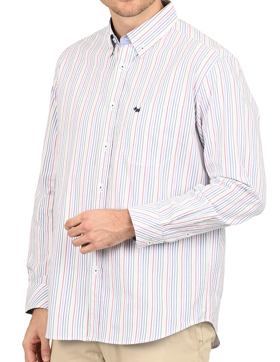Camisa casual de algodón manga larga para hombre 4