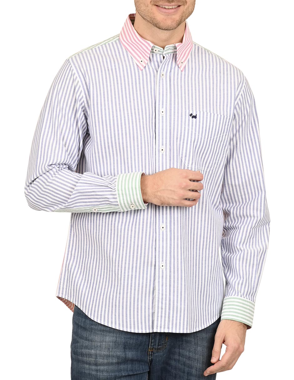 Camisa casual de algodón manga larga para hombre 4