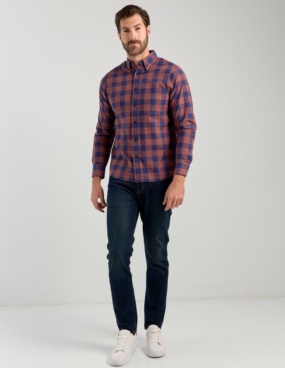 Camisa casual de algodón manga larga para hombre 3