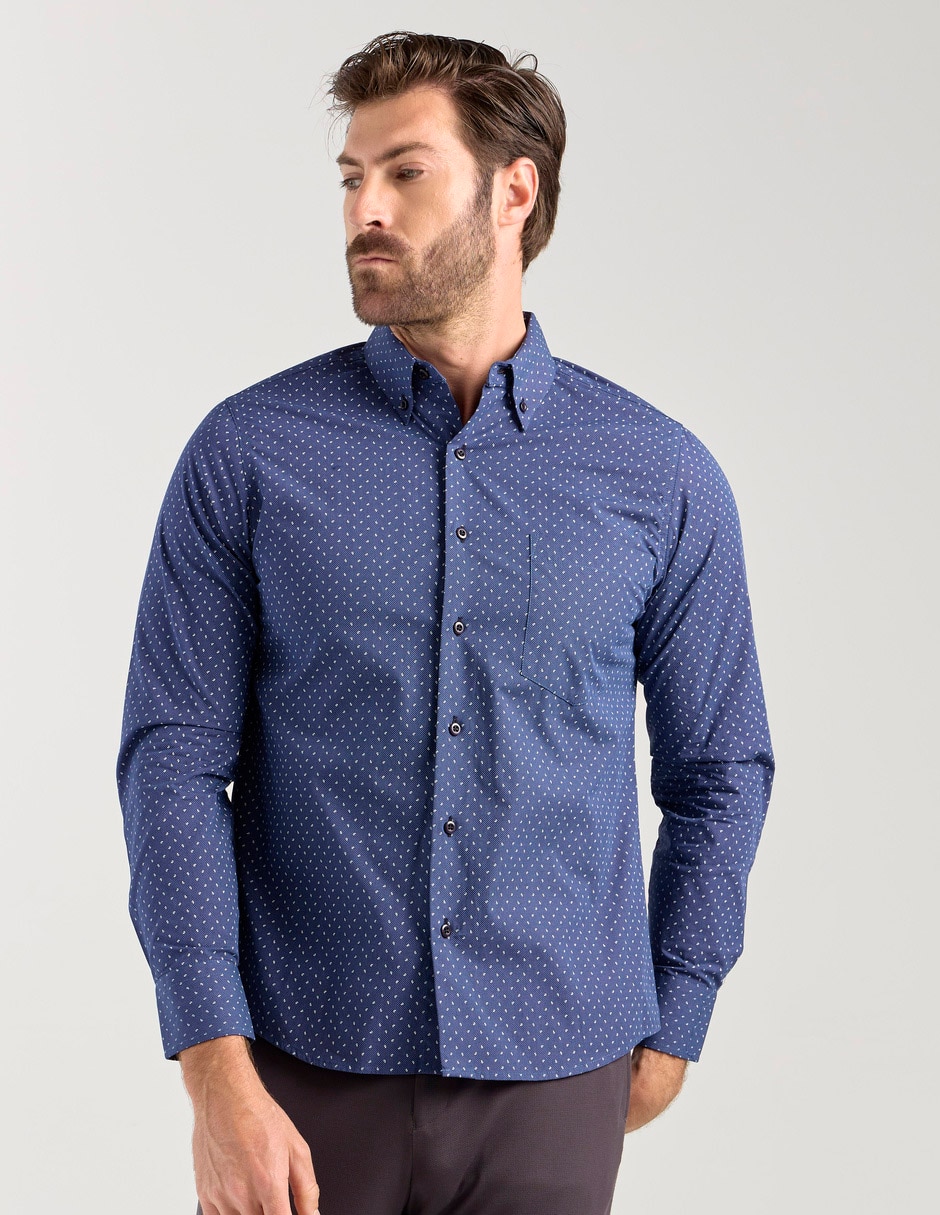 Camisa casual de algodón manga larga para hombre Camisa casual de algodón manga larga para hombre