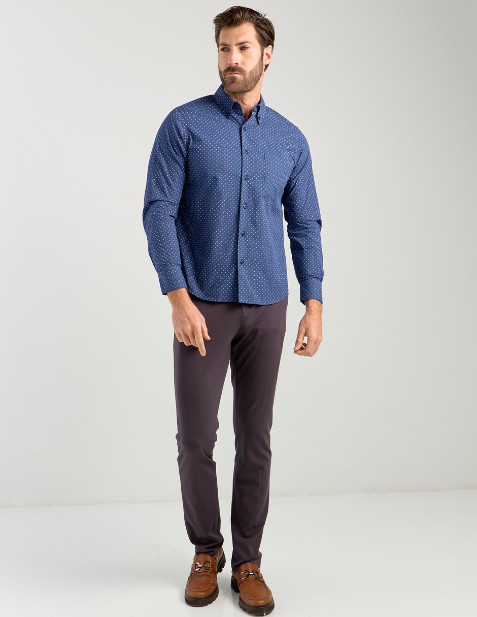 Camisa casual de algodón manga larga para hombre 3