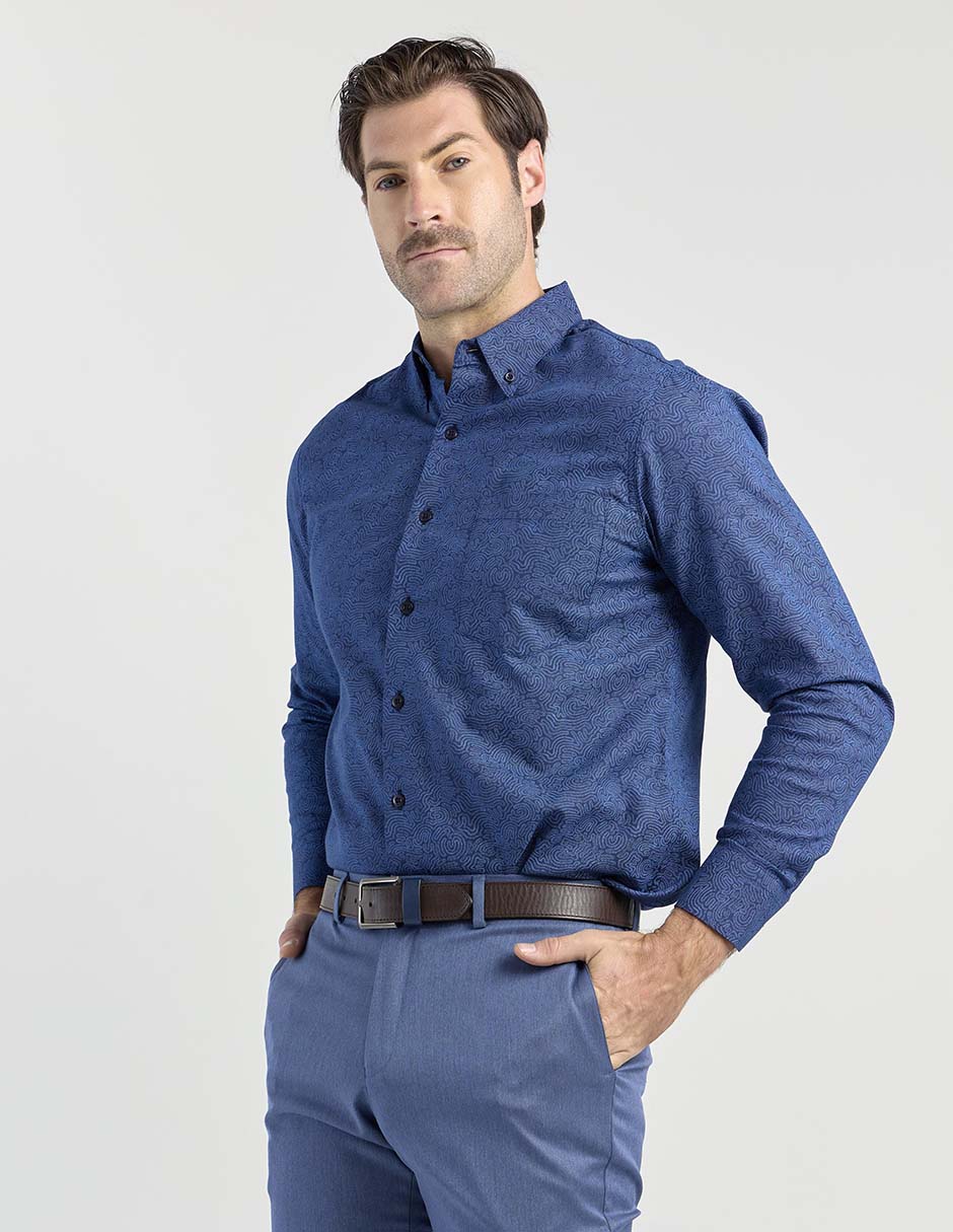 Camisa de algodón manga larga para hombre Camisa de algodón manga larga para hombre