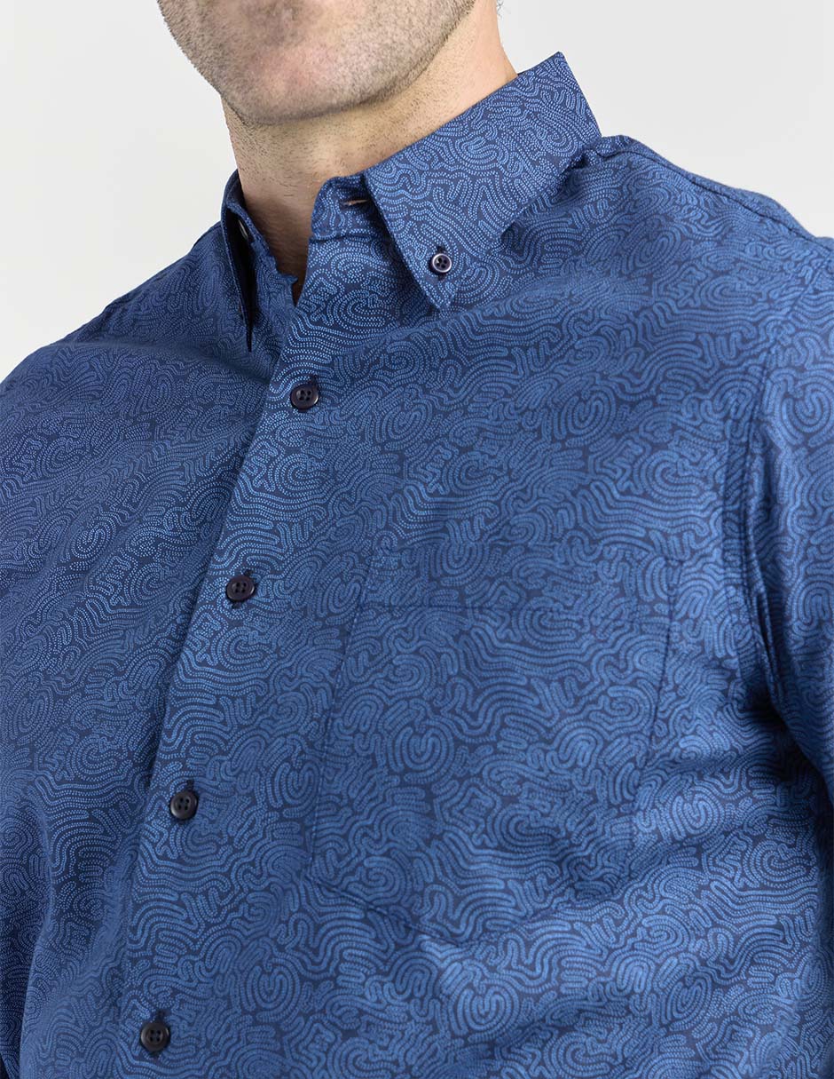 Camisa de algodón manga larga para hombre 4