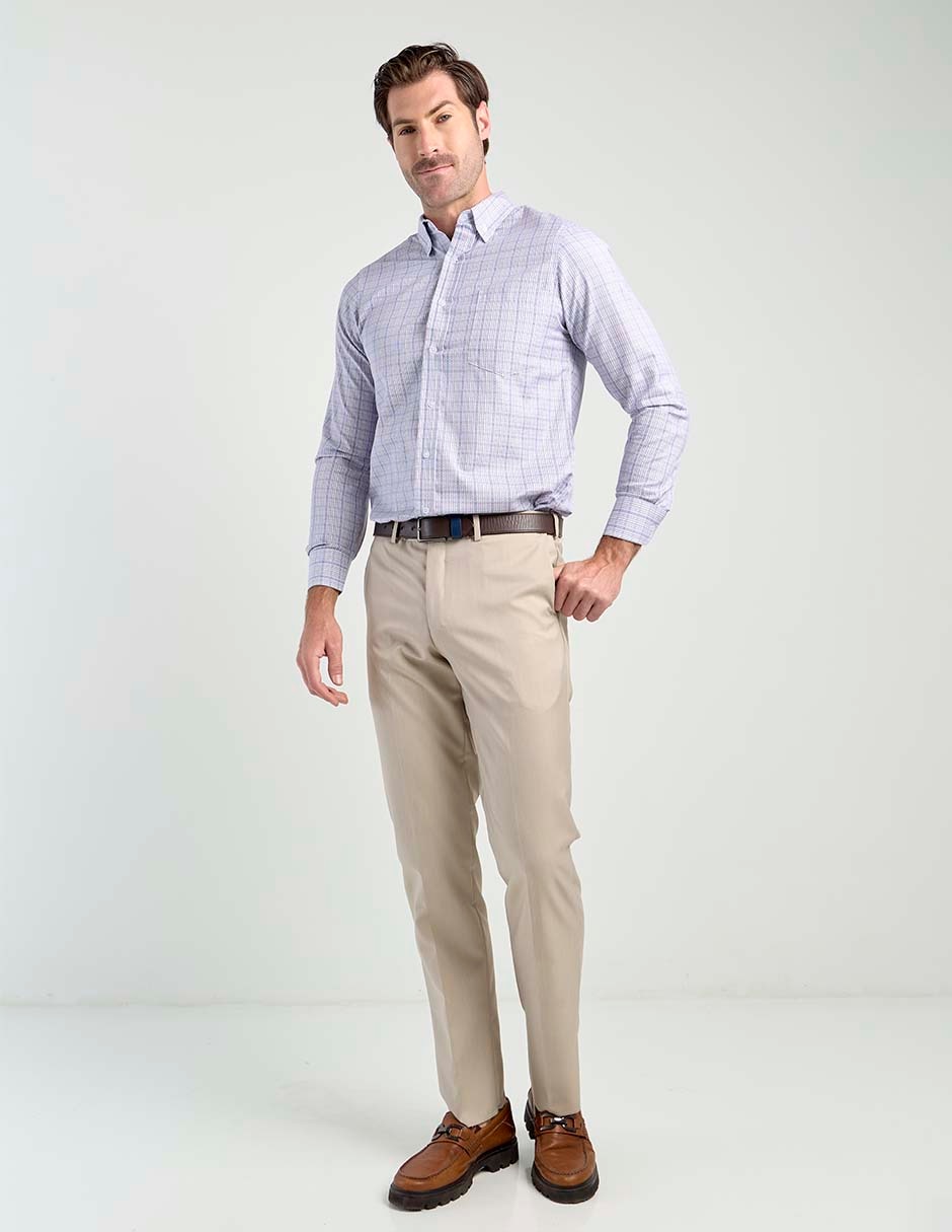 Camisa casual manga larga para hombre 3