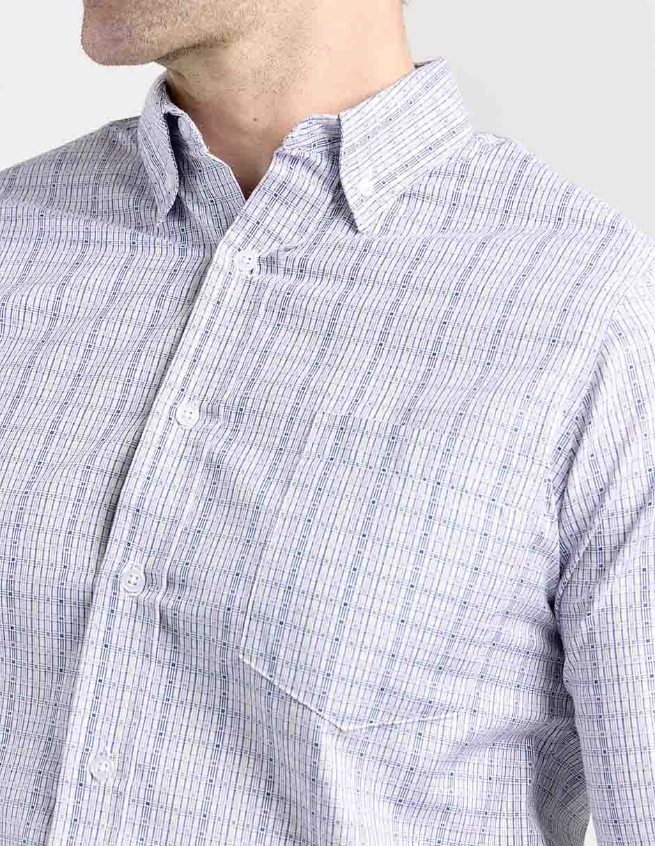 Camisa casual manga larga para hombre 4