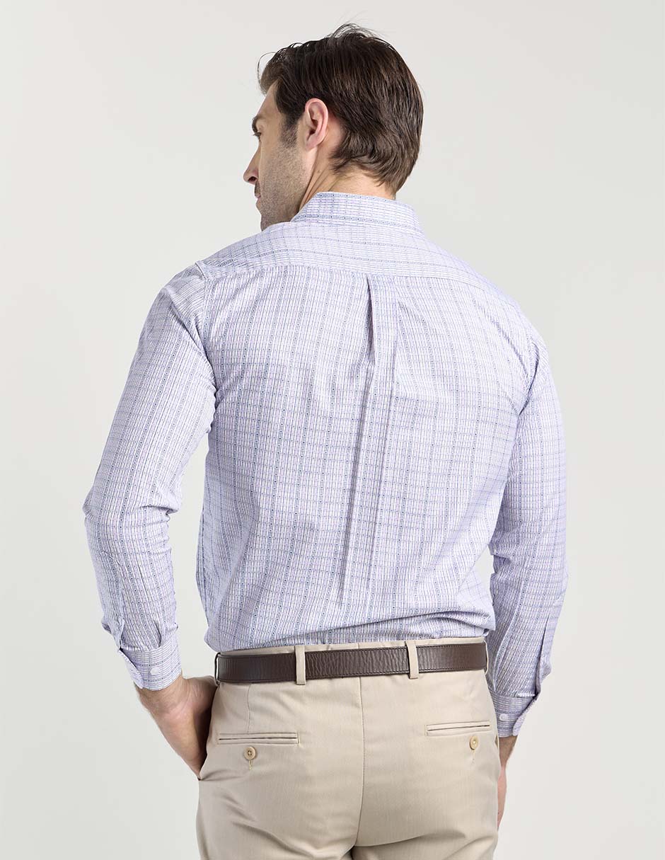 Camisa casual manga larga para hombre 6