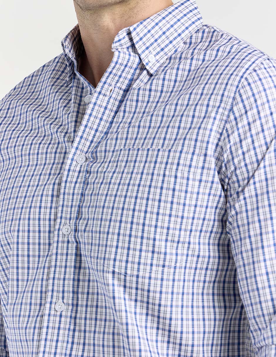 Camisa casual manga larga para hombre 4