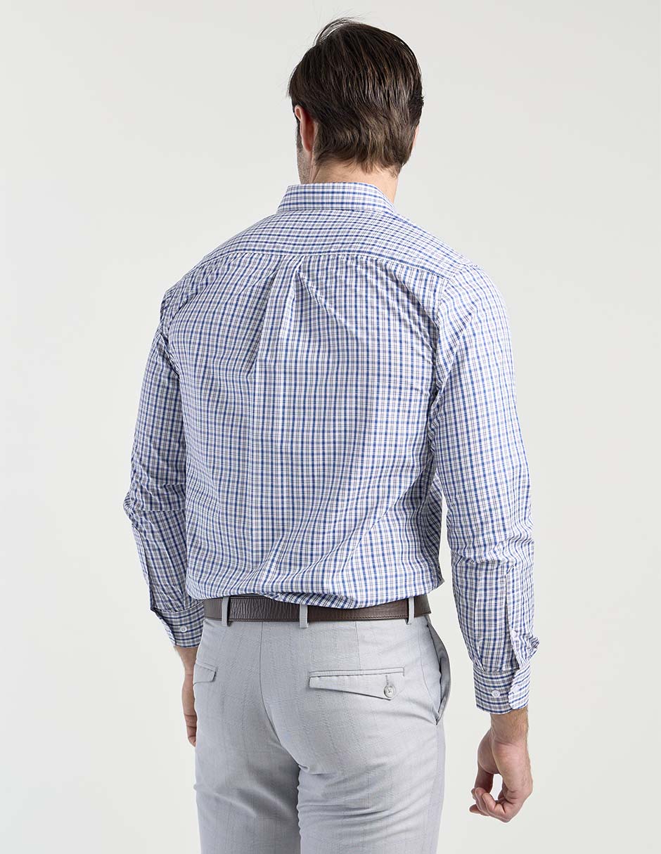 Camisa casual manga larga para hombre 6