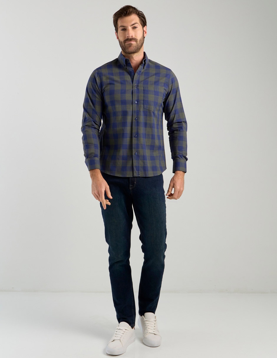 Camisa casual de algodón manga larga para hombre 3