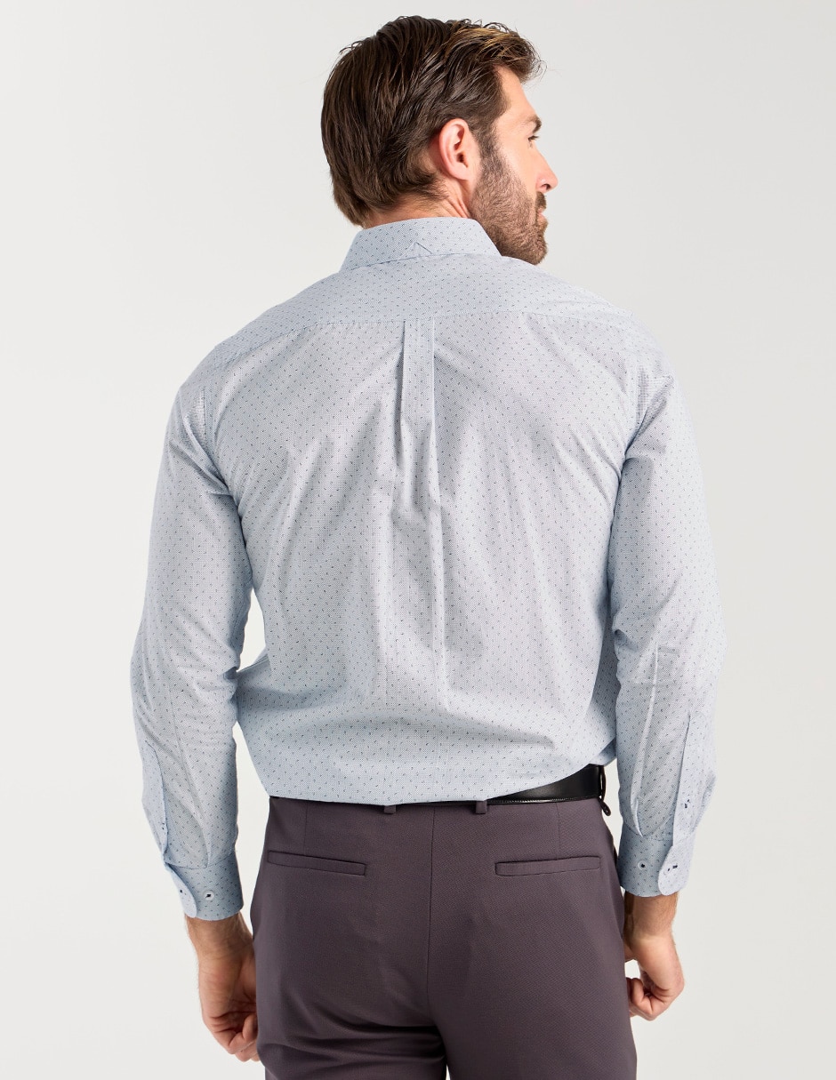 Camisa bussiness casual de algodón manga larga para hombre 2