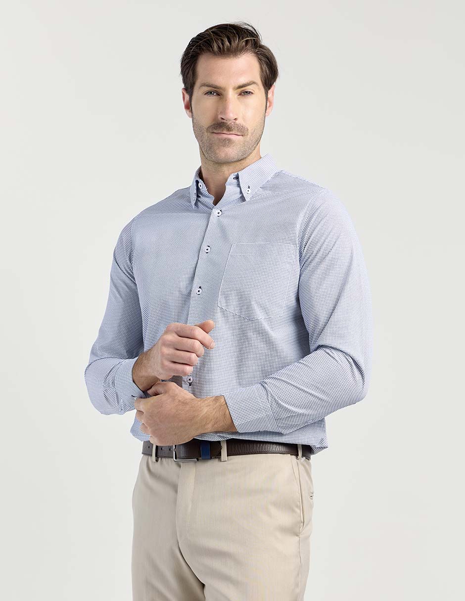 Camisa casual de algodón manga larga para hombre Camisa casual de algodón manga larga para hombre