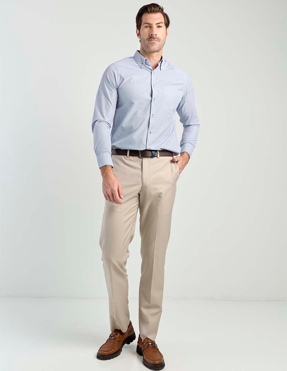 Camisa casual de algodón manga larga para hombre 2
