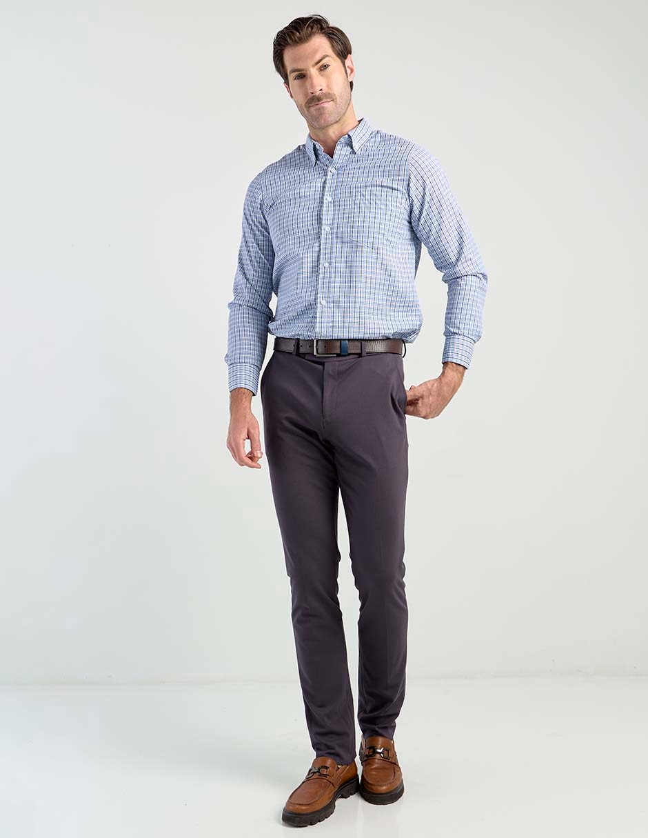 Camisa casual manga larga para hombre 2