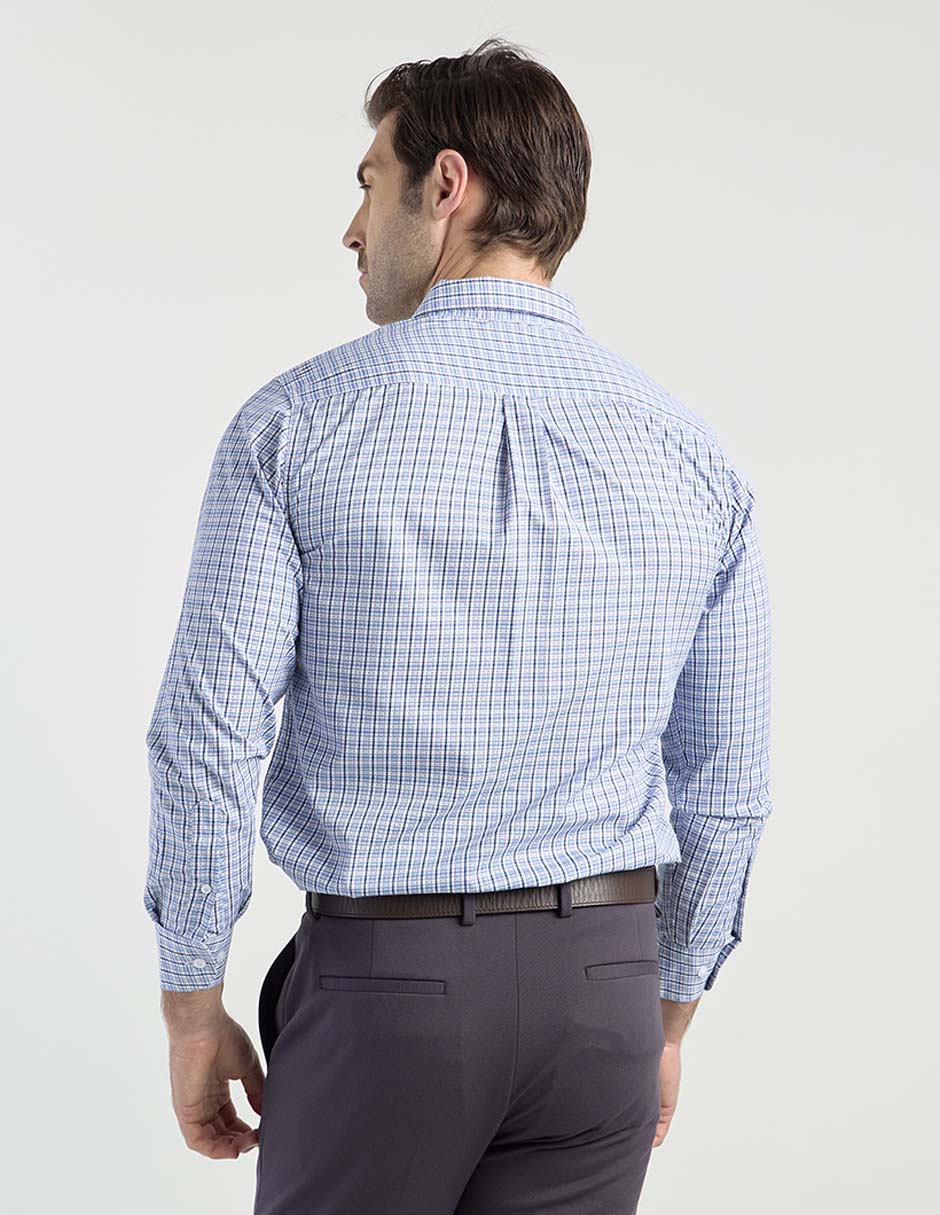 Camisa casual manga larga para hombre 6