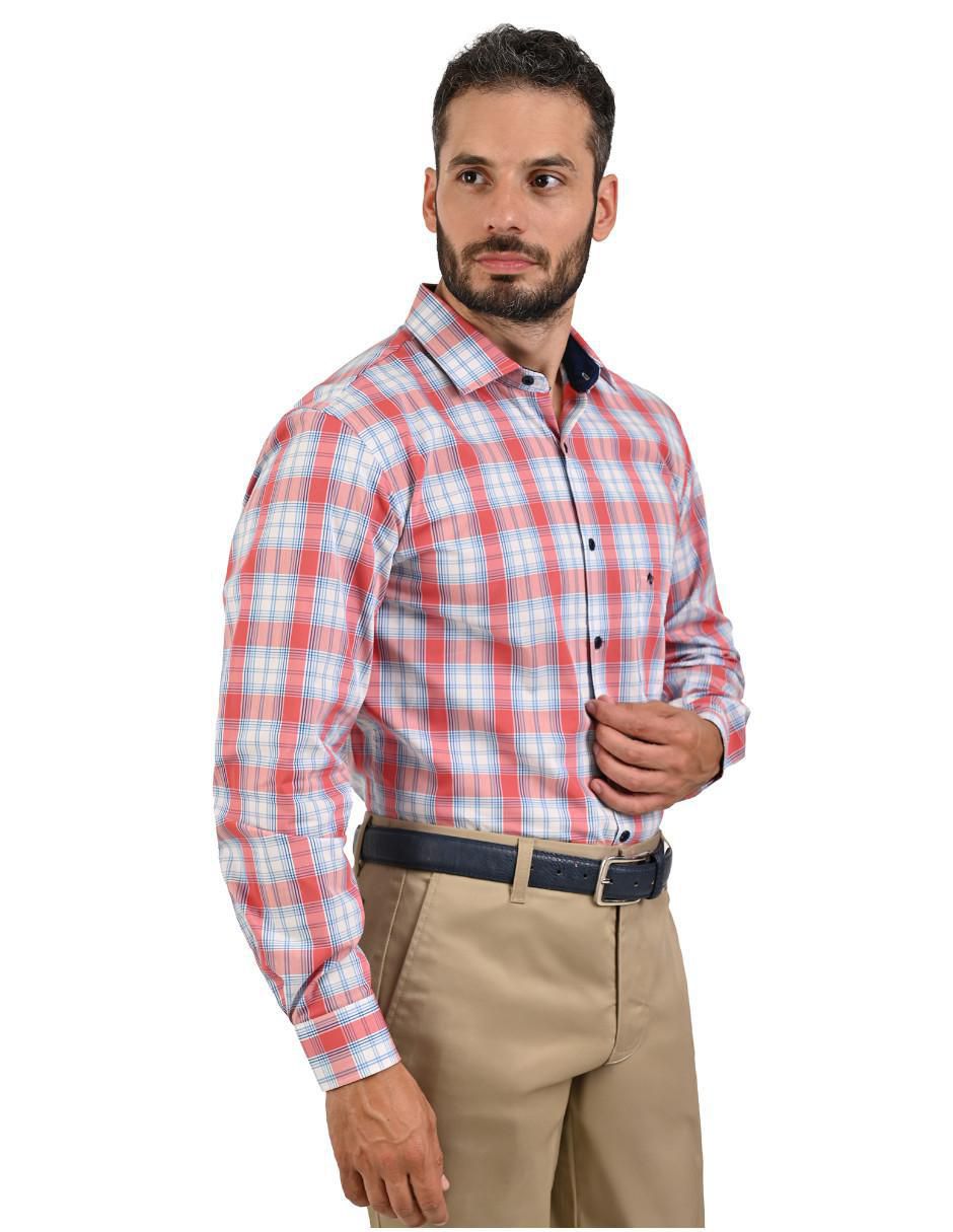 Camisa casual manga larga para hombre 4