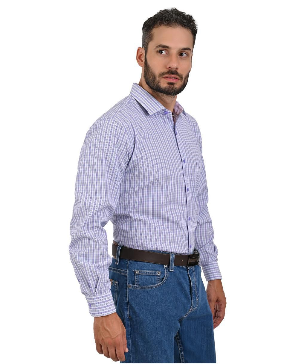 Camisa casual manga larga para hombre 3