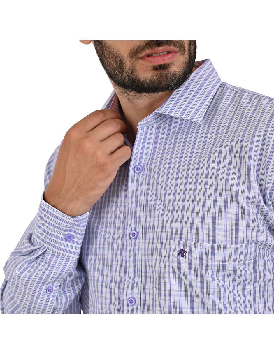 Camisa casual manga larga para hombre 4