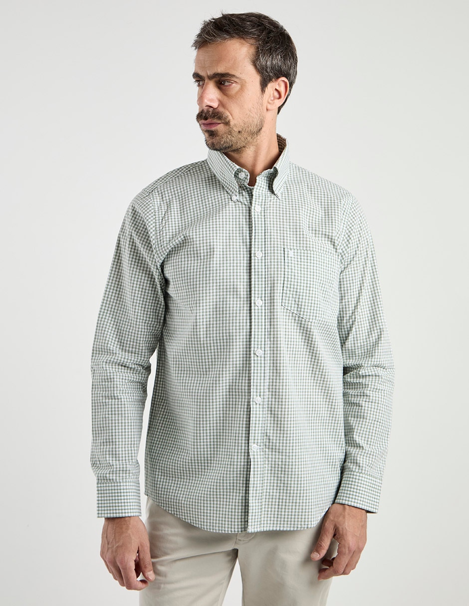 Camisa casual de algodón manga larga para hombre 2
