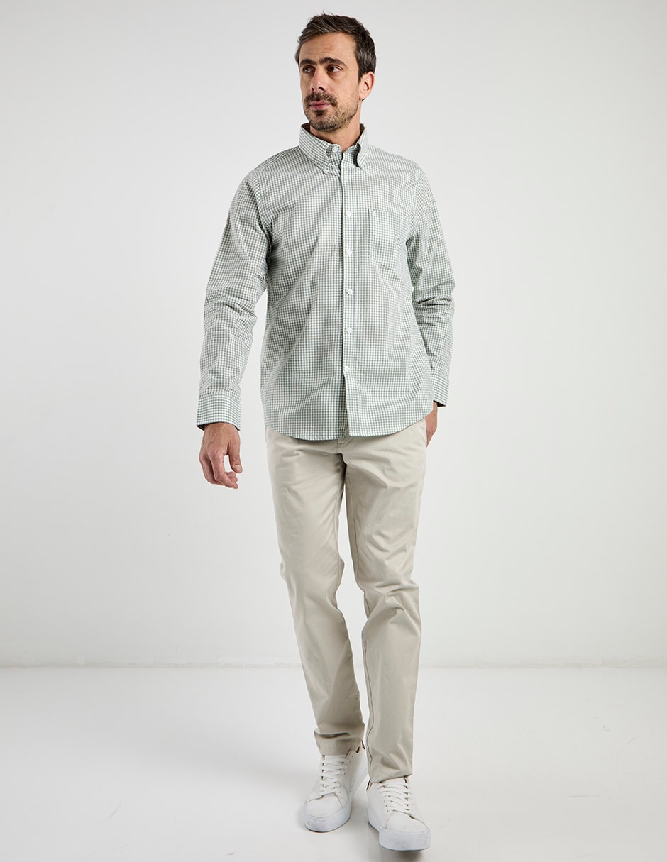 Camisa casual de algodón manga larga para hombre 3