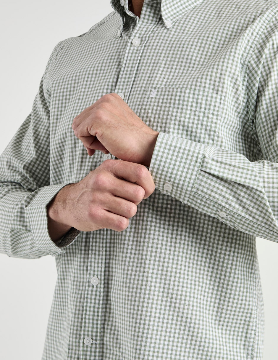 Camisa casual de algodón manga larga para hombre 5