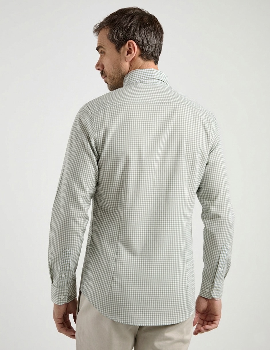 Camisa casual de algodón manga larga para hombre 6