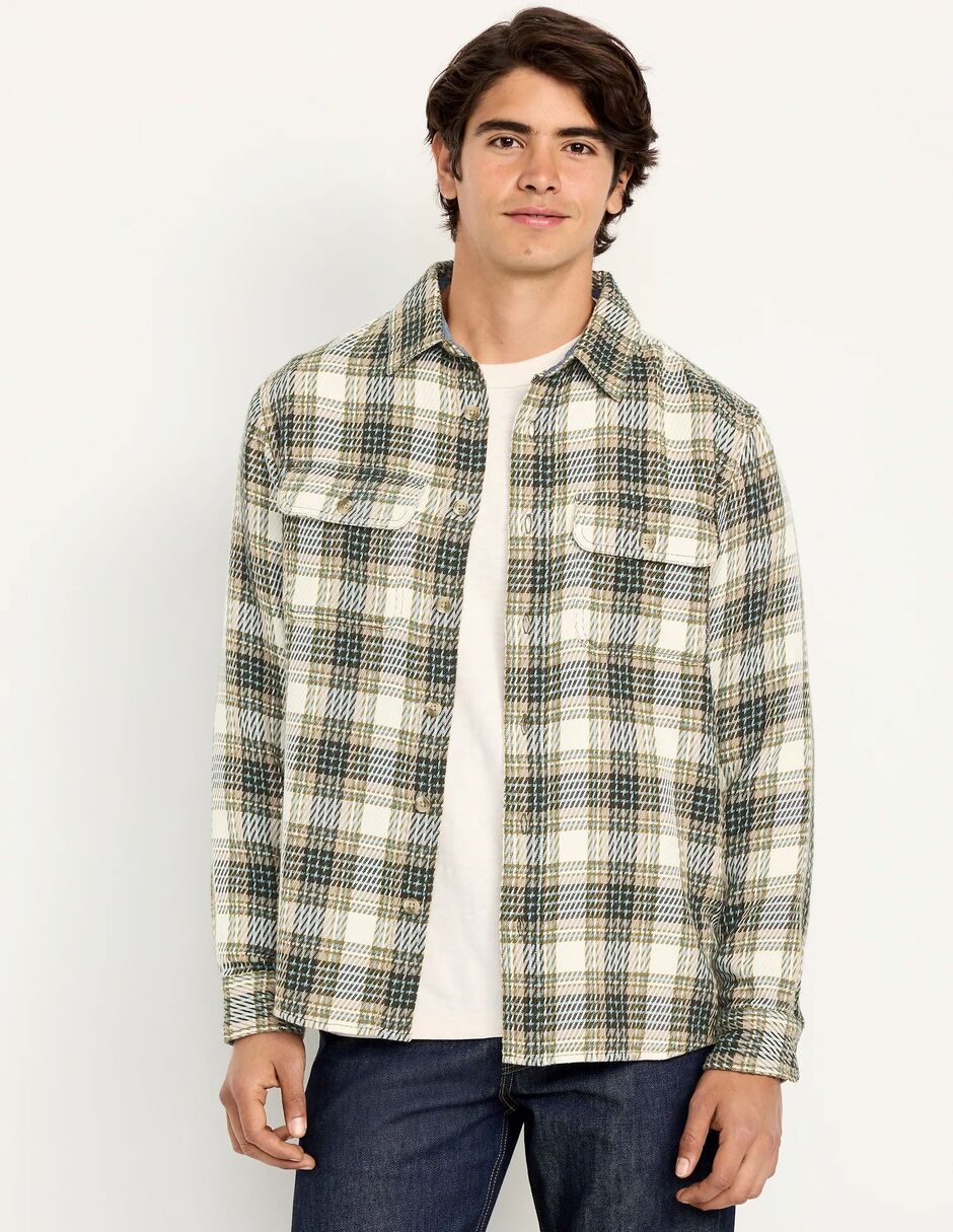 Camisa casual de algodón manga larga para hombre Camisa casual de algodón manga larga para hombre