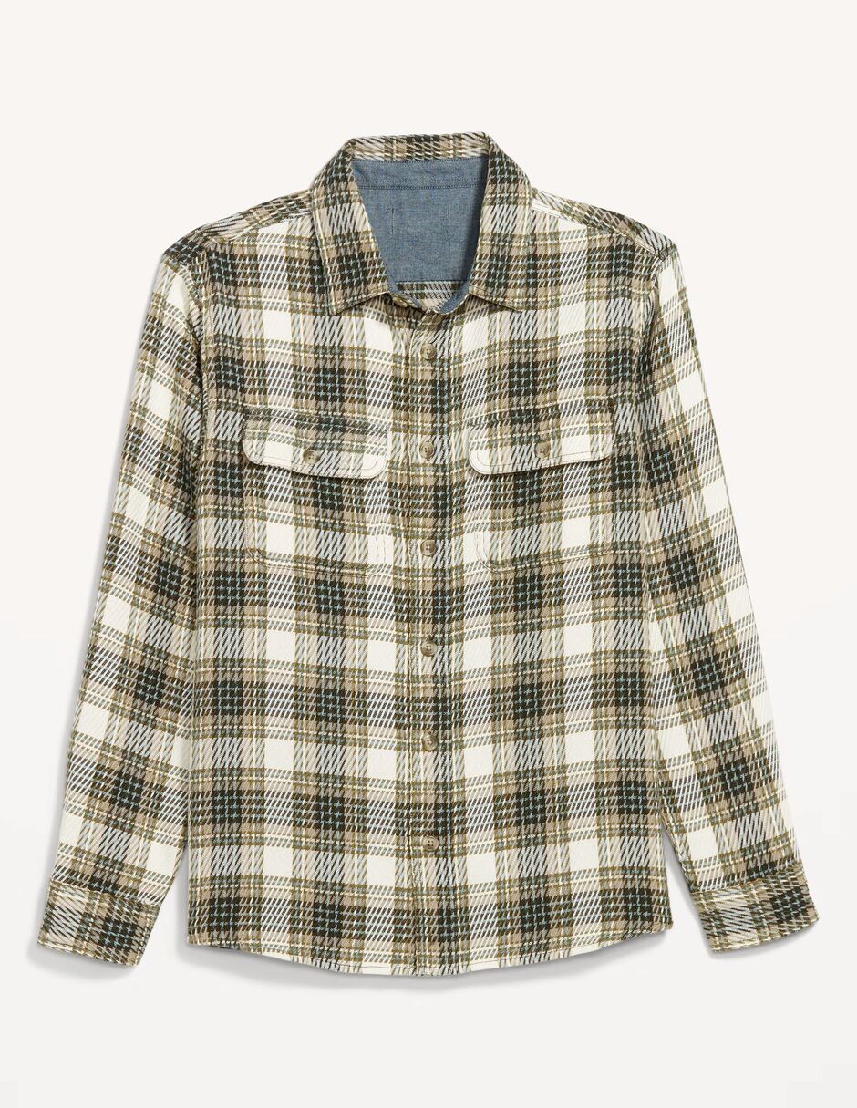 Camisa casual de algodón manga larga para hombre 4