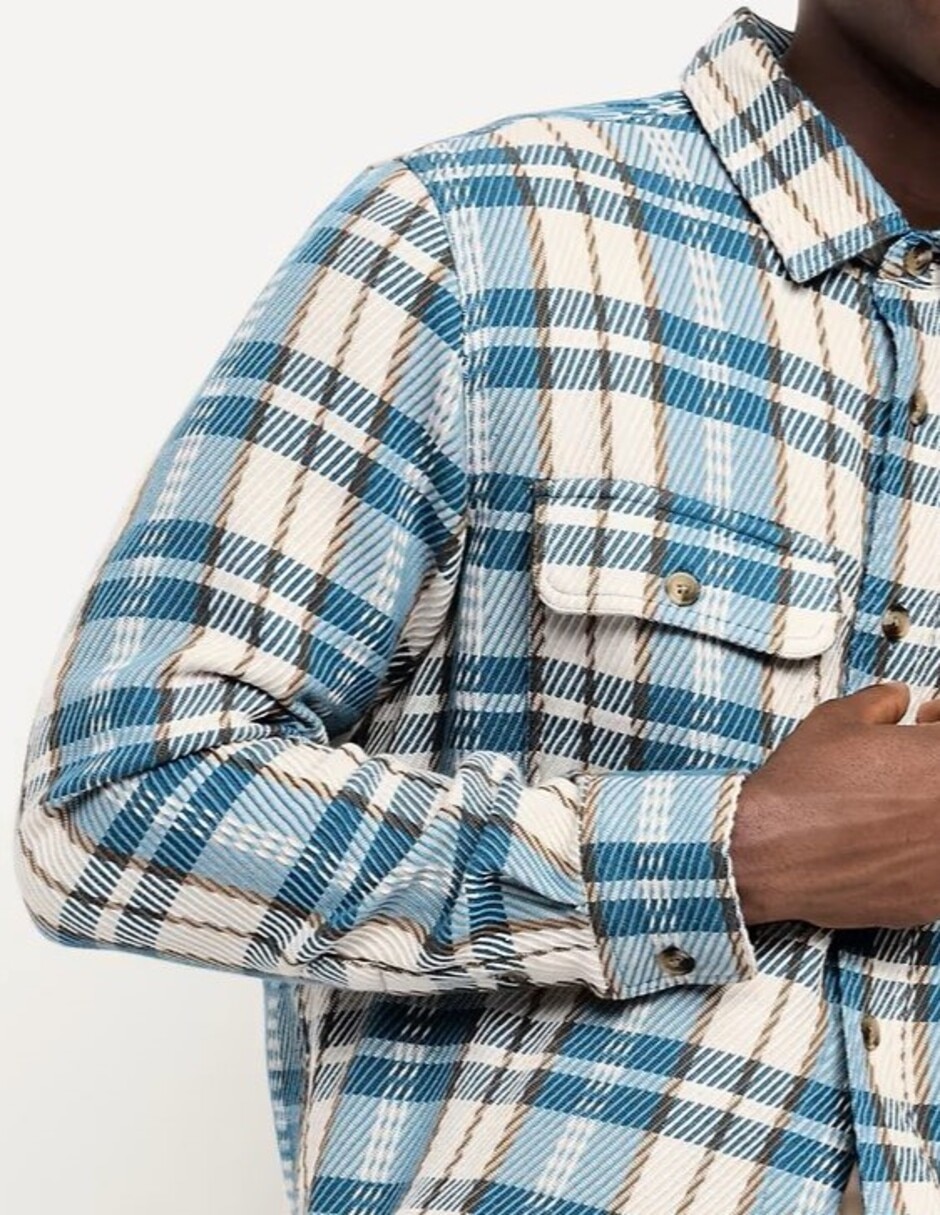 Camisa casual de algodón manga larga para hombre 4