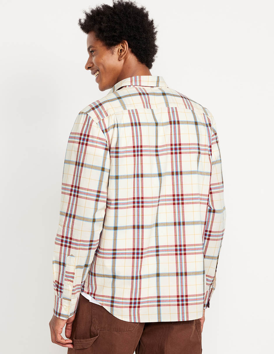 Camisa casual de algodón manga larga para hombre 2