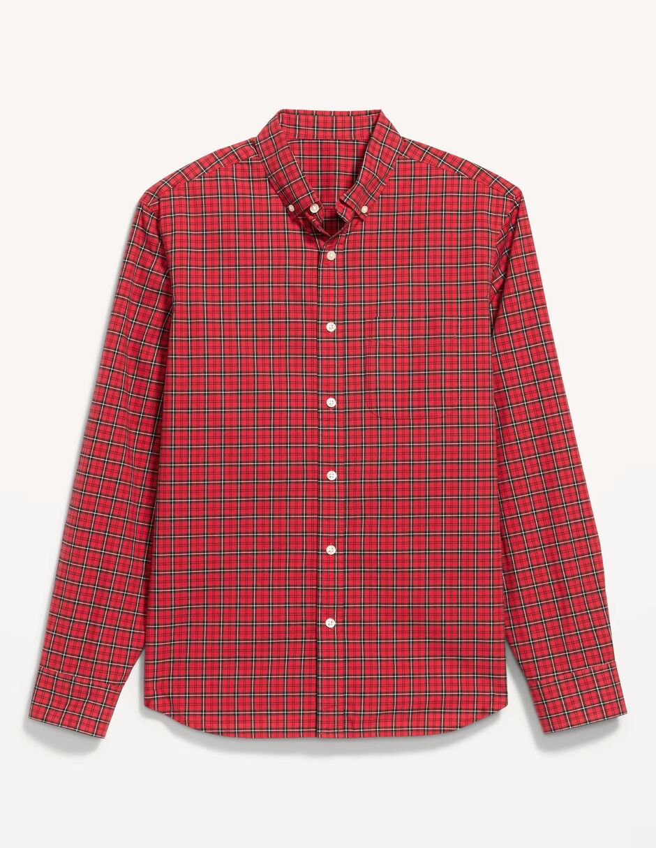 Camisa casual de algodón manga larga para hombre