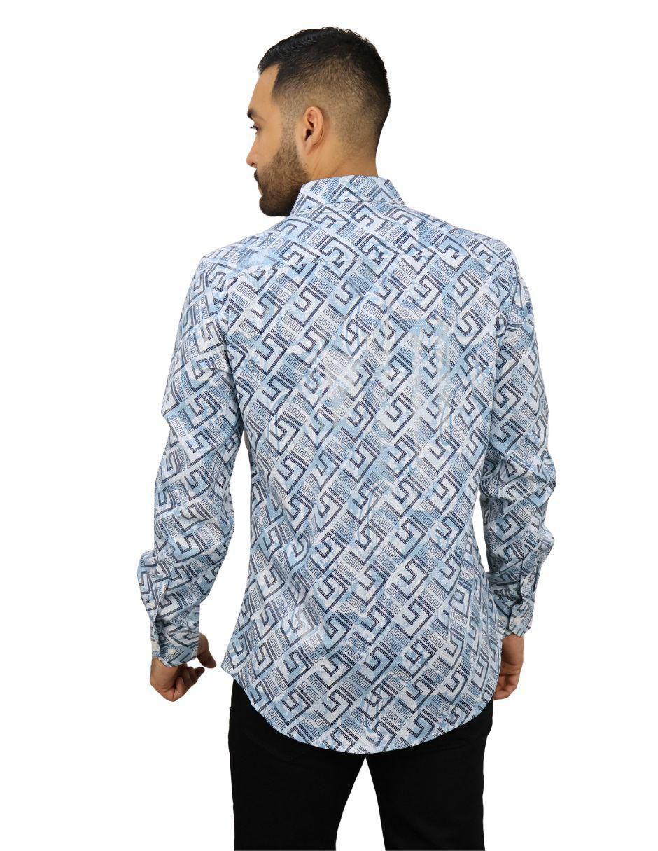 Camisa casual manga larga para hombre 2