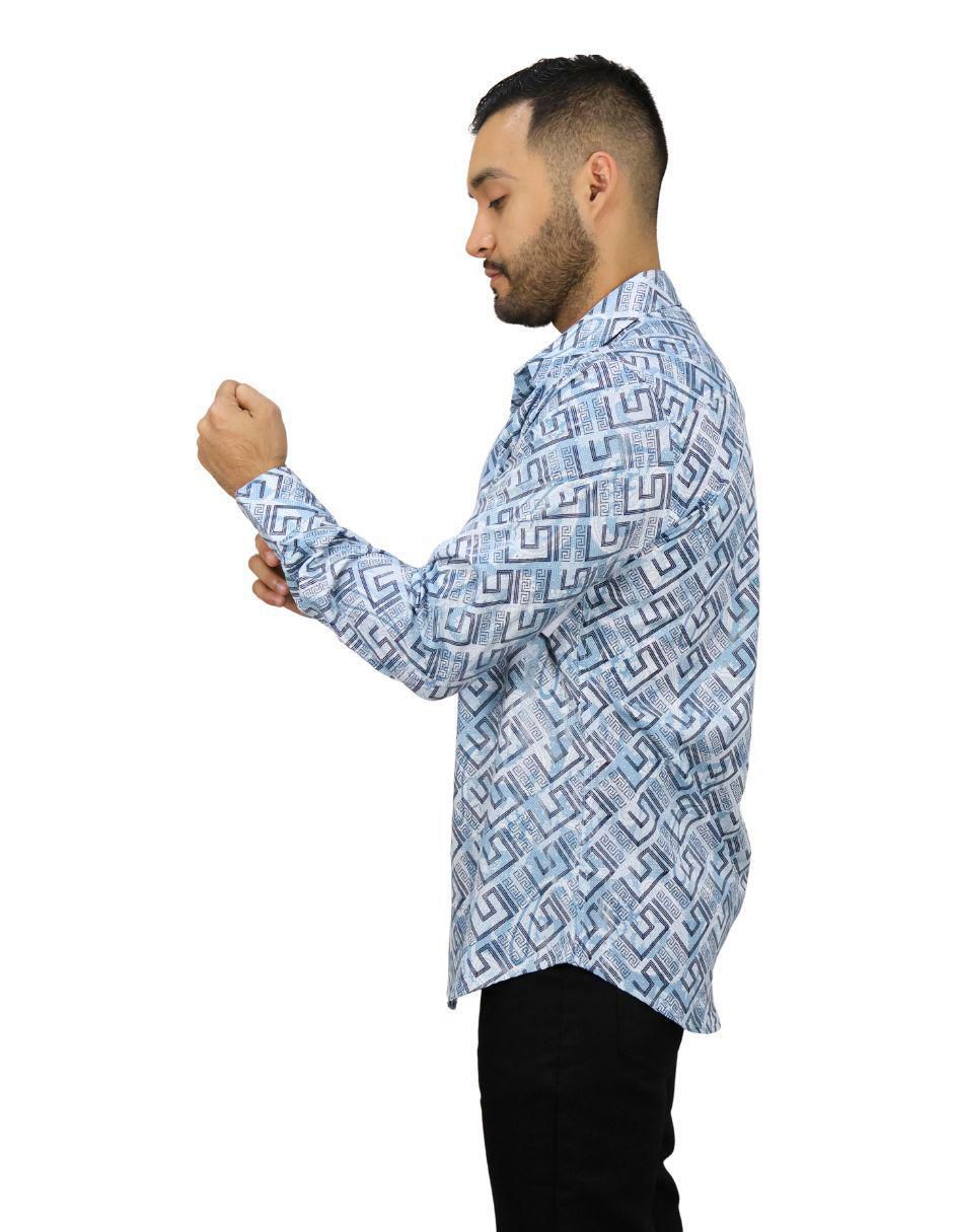 Camisa casual manga larga para hombre 3