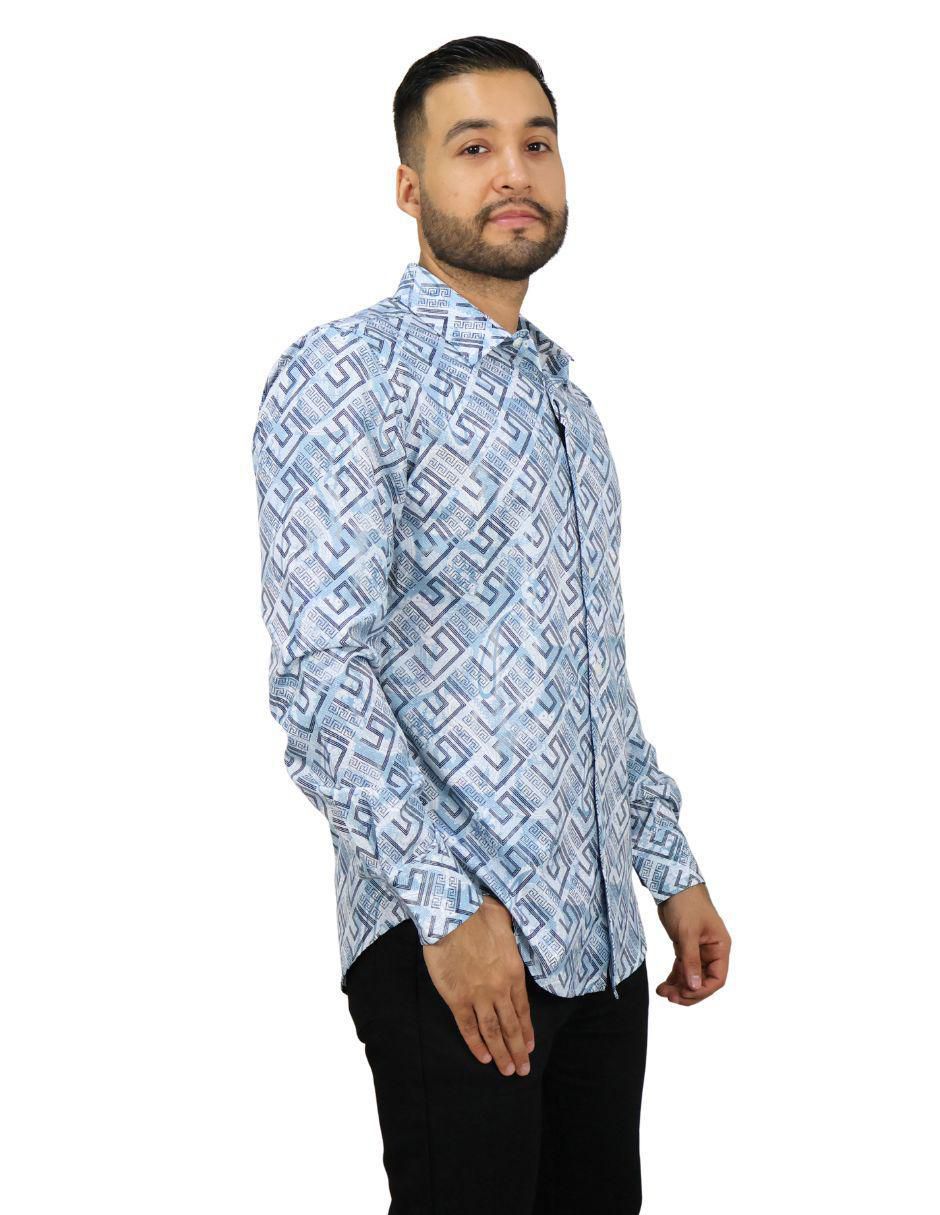 Camisa casual manga larga para hombre 4