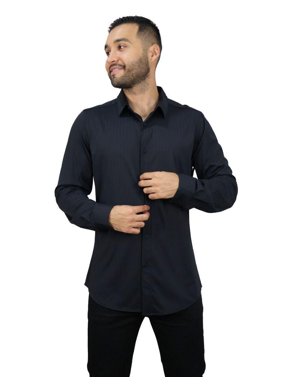 Camisa casual manga larga para hombre 2
