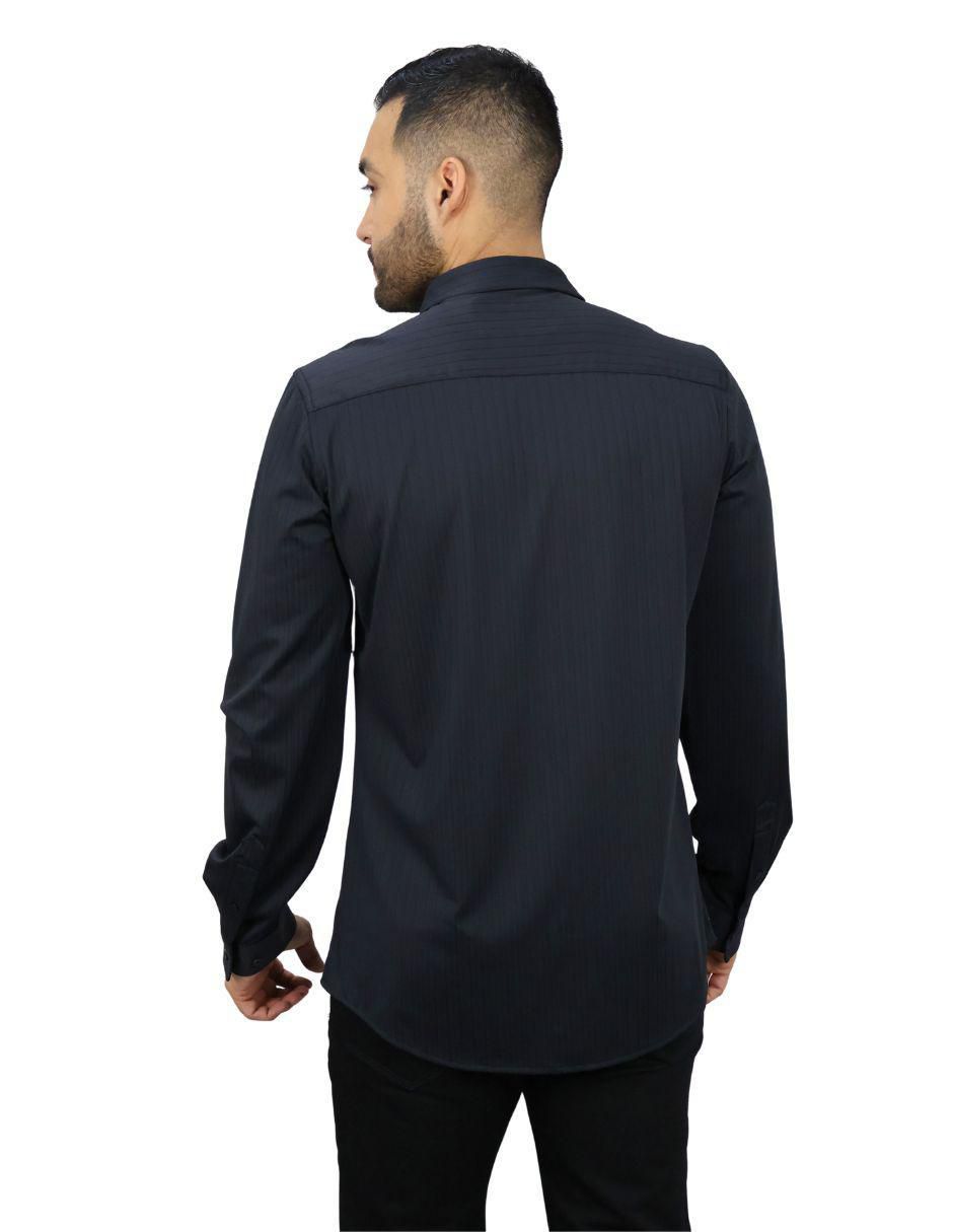 Camisa casual manga larga para hombre 5