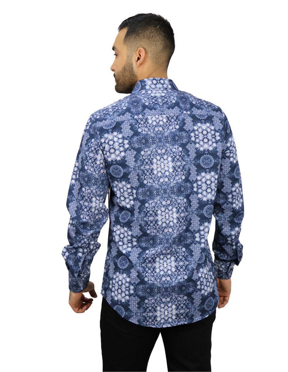 Camisa casual manga larga para hombre 5