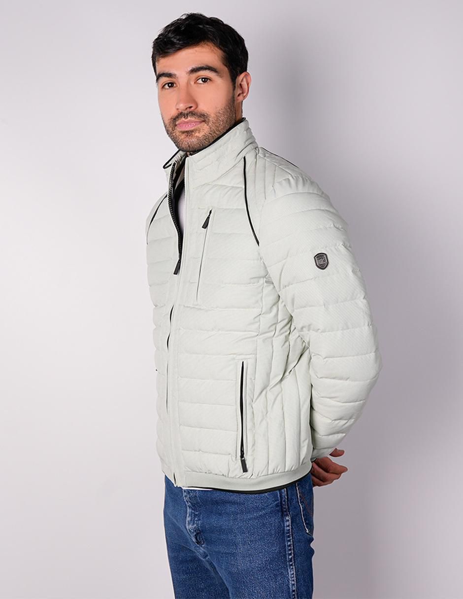 Chamarra capitonada cuello a contraste para hombre 3