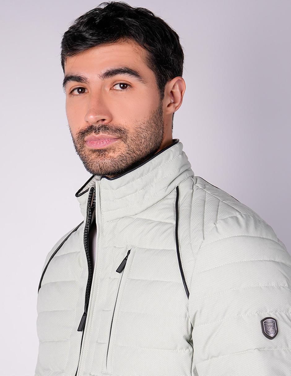 Chamarra capitonada cuello a contraste para hombre 4