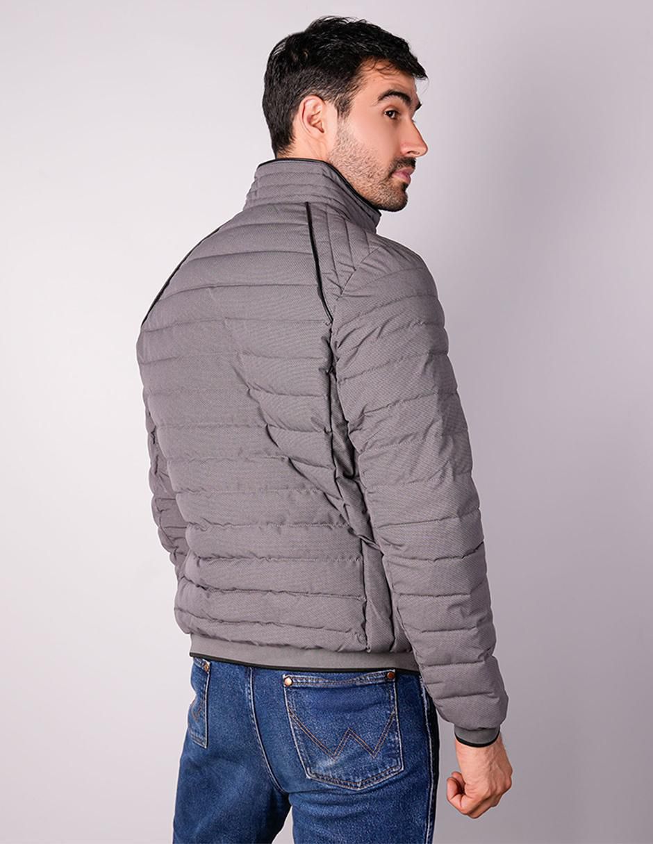 "chamarra" capitonada greenlander no "de" poliéster cuello a contraste "para hombre"