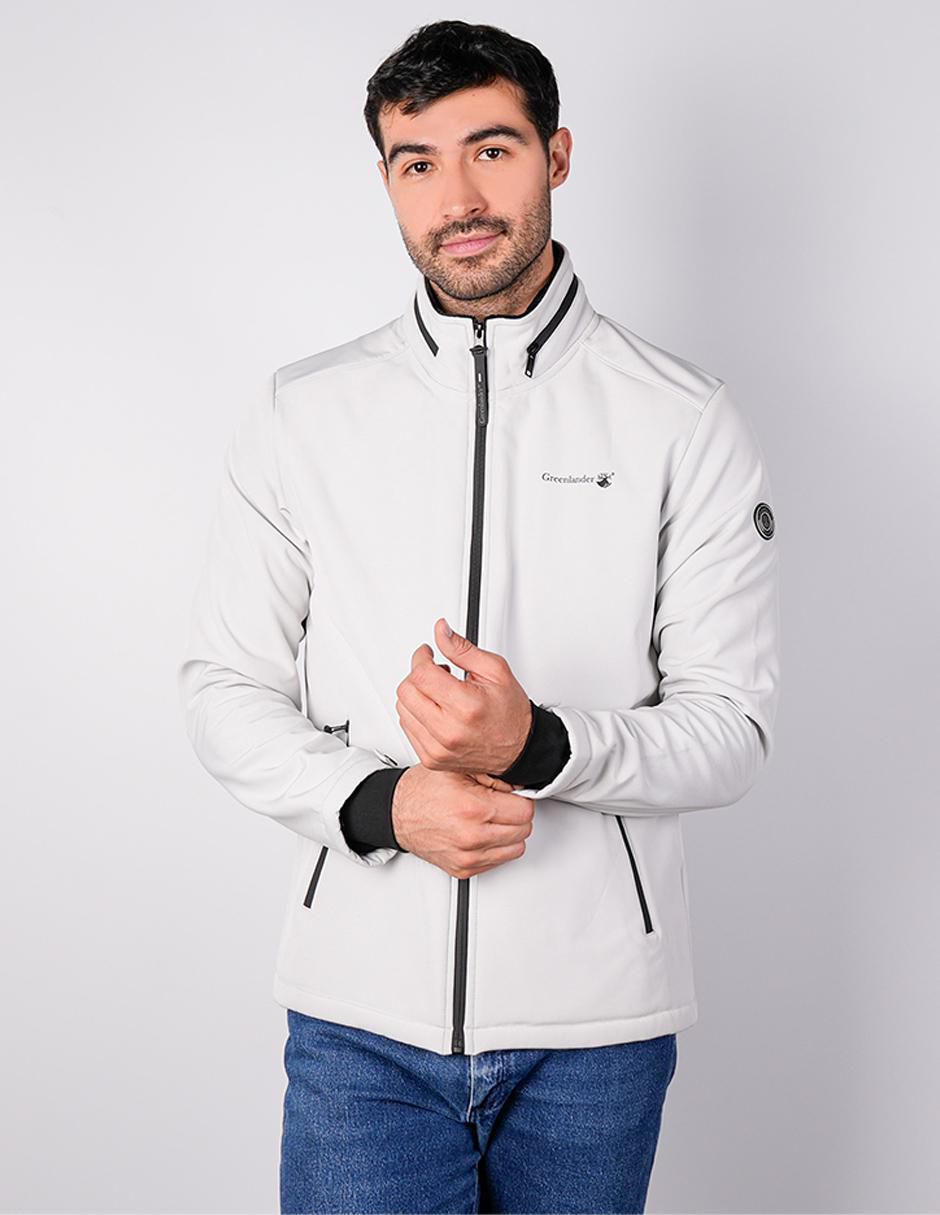 Chamarra casual impermeable capucha desmontable para hombre