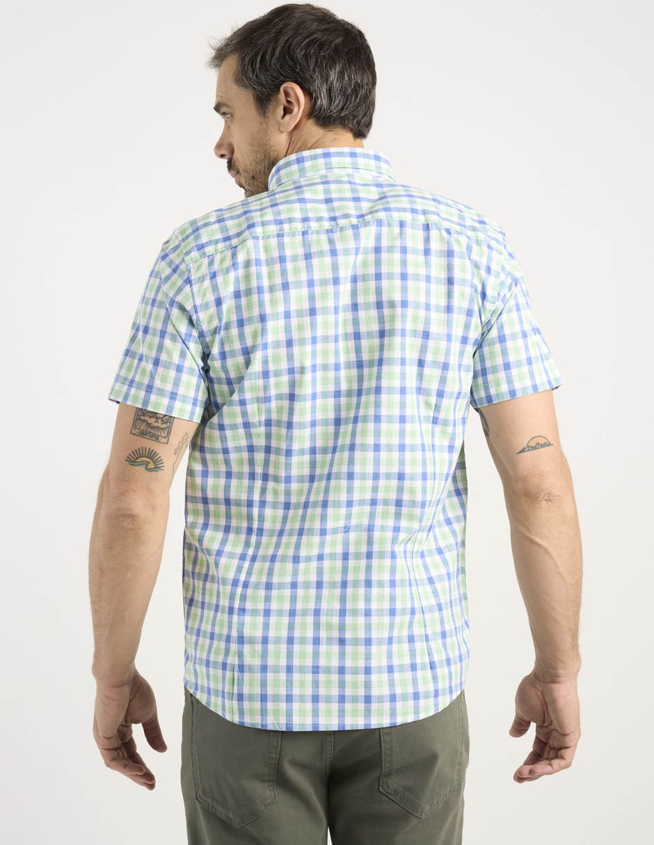Camisa casual de algodón manga corta para hombre 6