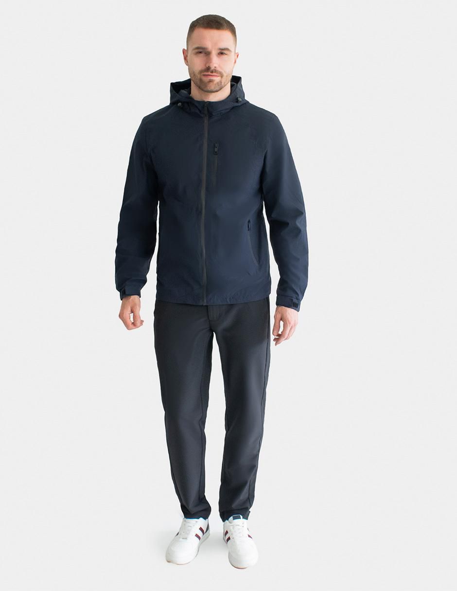 Chamarra casual impermeable con bolsillos para hombre 4