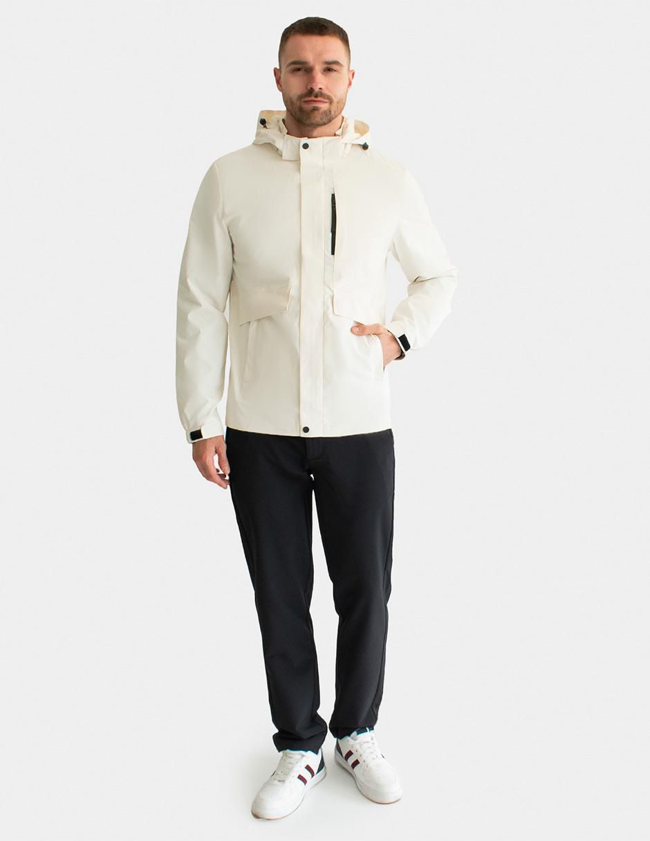 Chamarra casual impermeable con bolsillos para hombre 3