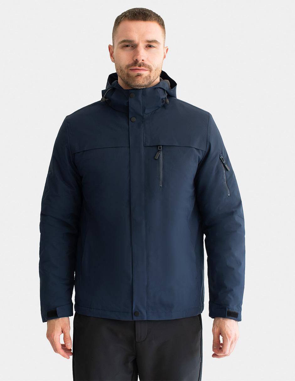 Chamarra casual impermeable con bolsillos para hombre