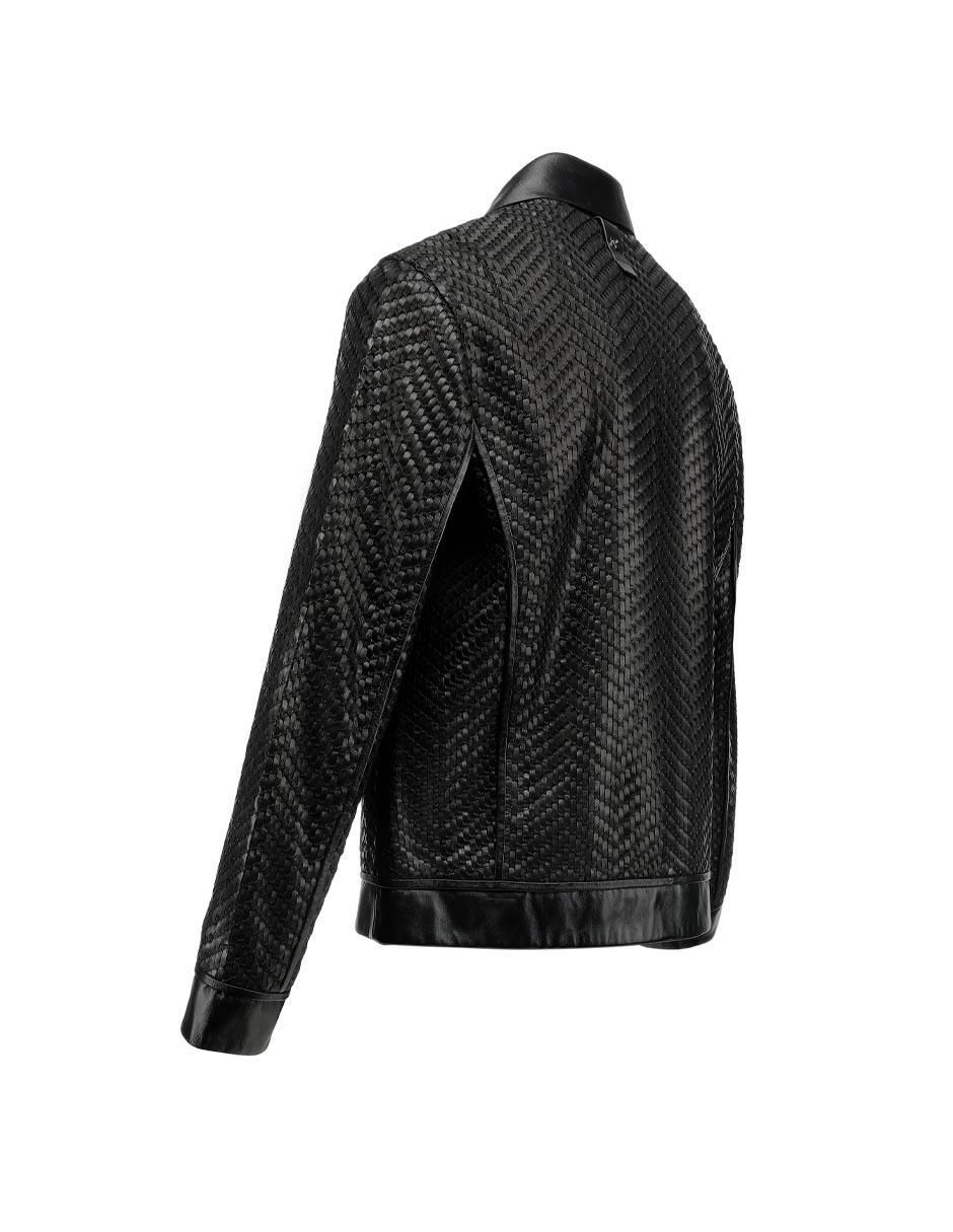 Chamarra casual de piel para hombre 3