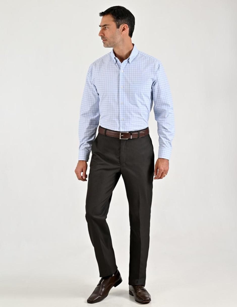 Camisa casual manga larga para hombre 6