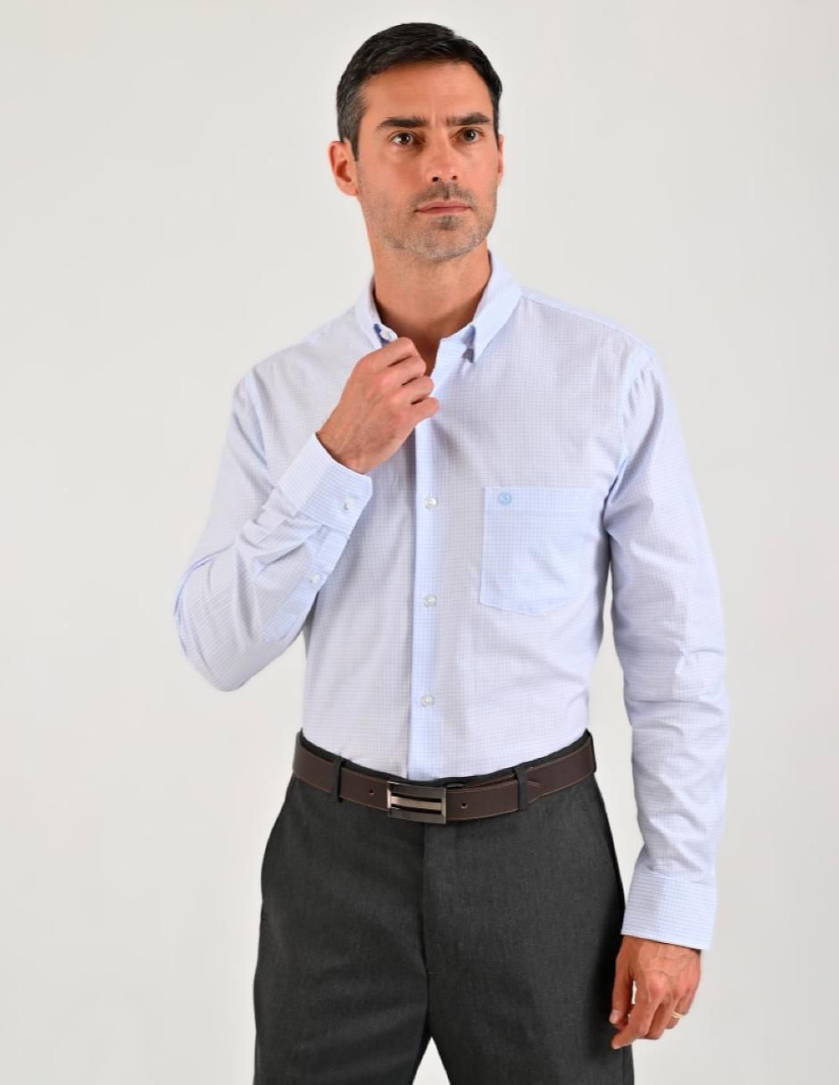 Camisa casual de algodón manga larga para hombre