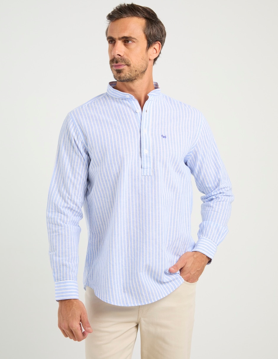 Camisa casual de algodón manga larga para hombre 2